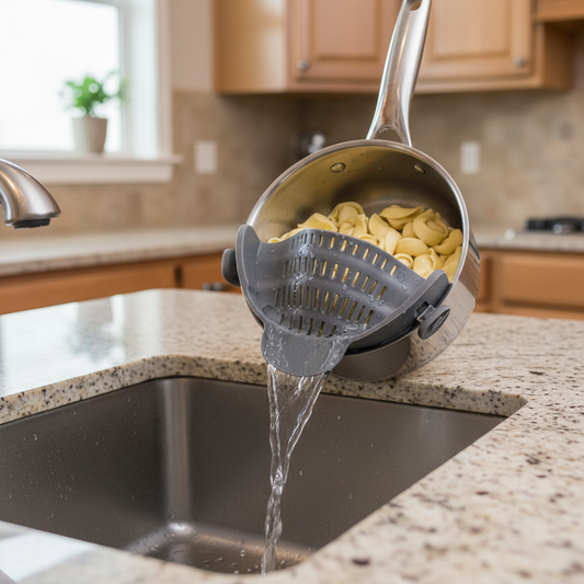 Handy Clip-On Kitchen Strainer